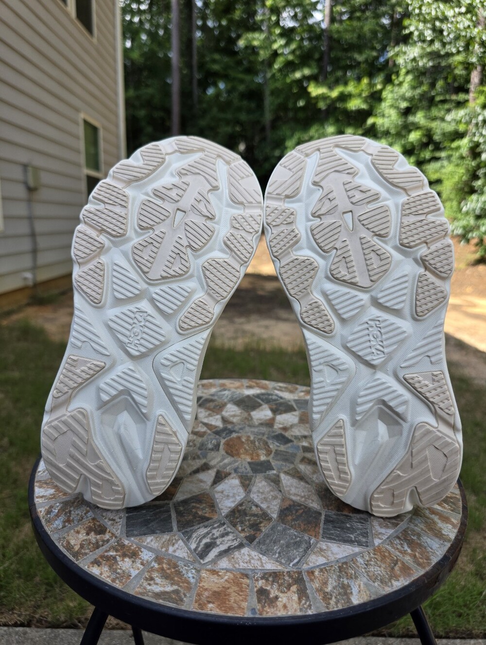 Hoka Arahi 8 1168711 BHLB Birch Alabaster Running Shoe Women Sz 7.5D Wide Worn 1 - Picture 6 of 9